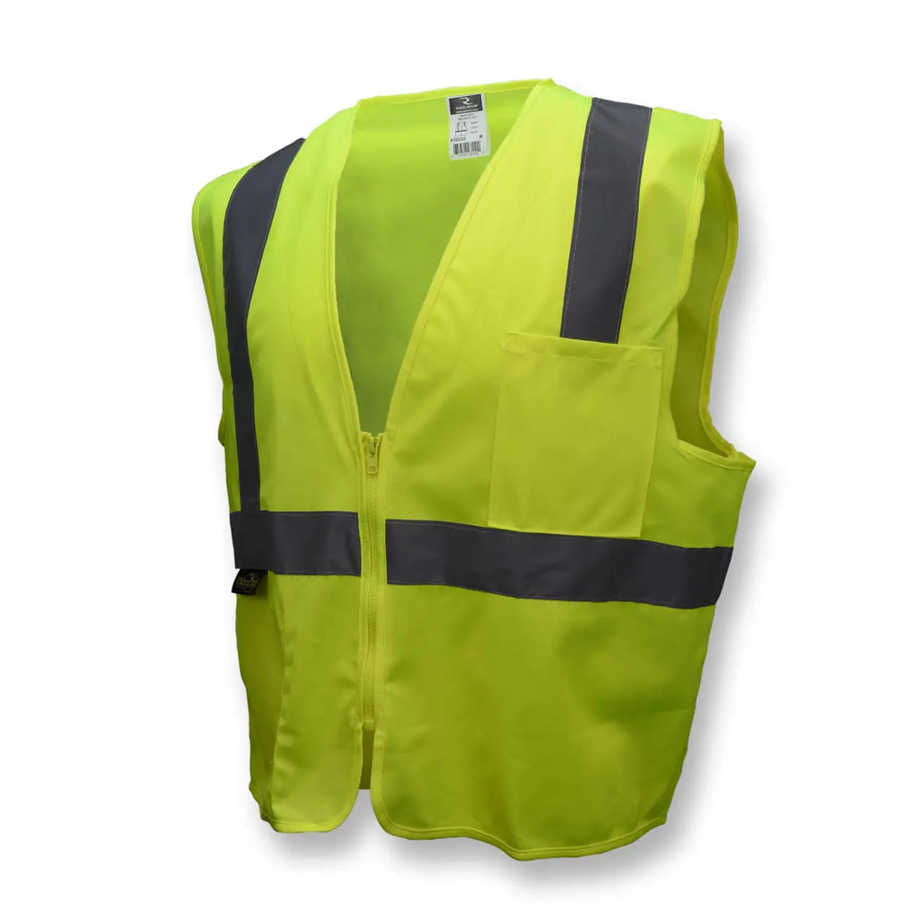[RAD SV2ZGM4XL] Class 2 Lime Green 4Xl Radians SV2Z Economy Type R Class 2 Solid Safety Vest With Zipper