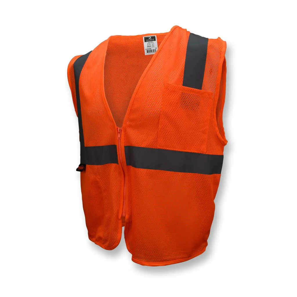 [RAD SV2ZOMXLRG] Class 2 Orange Mesh Safety Vest W/Zipper X-Large