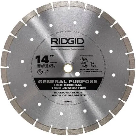 [RIDGID-HD-MP14G] Ridgid Hd Mp14G 14 Inch Segmental High Rise Diamond Blade