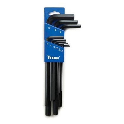 [TIT 12719] Titan 12719 Metric Long Arm Hex Key Set - 9 Piece