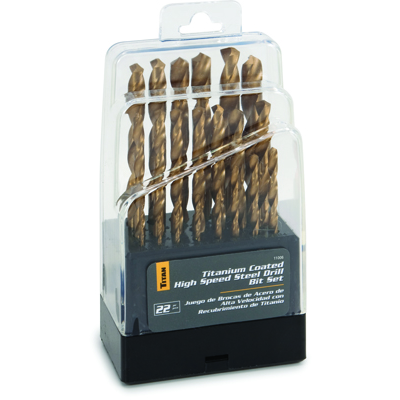 [TIT11006] 22 pc. Titanium Coated Drill Bit Set